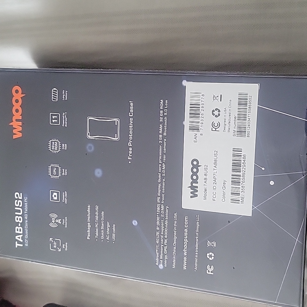 Whoop tablets 8us2